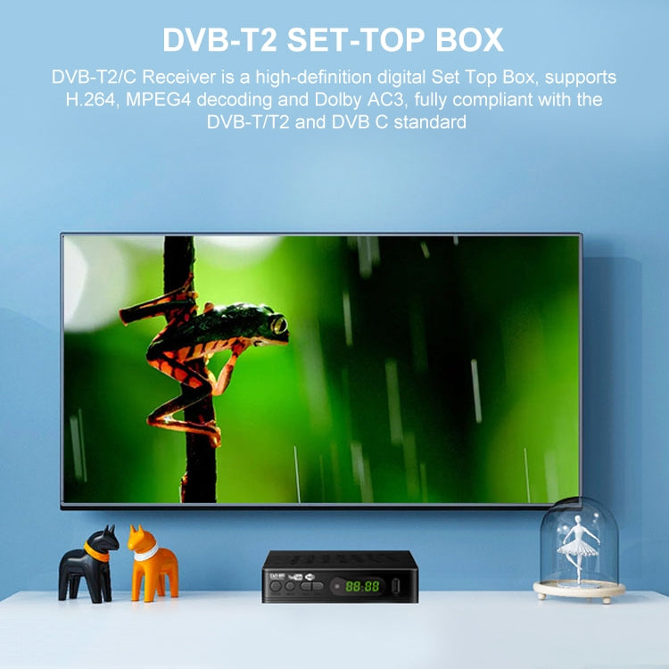 T15-T2 1080P Full HD DVB-TC/C Receiver Set-Top Box, EU Plug - Consumer Electronics by buy2fix | Online Shopping UK | buy2fix