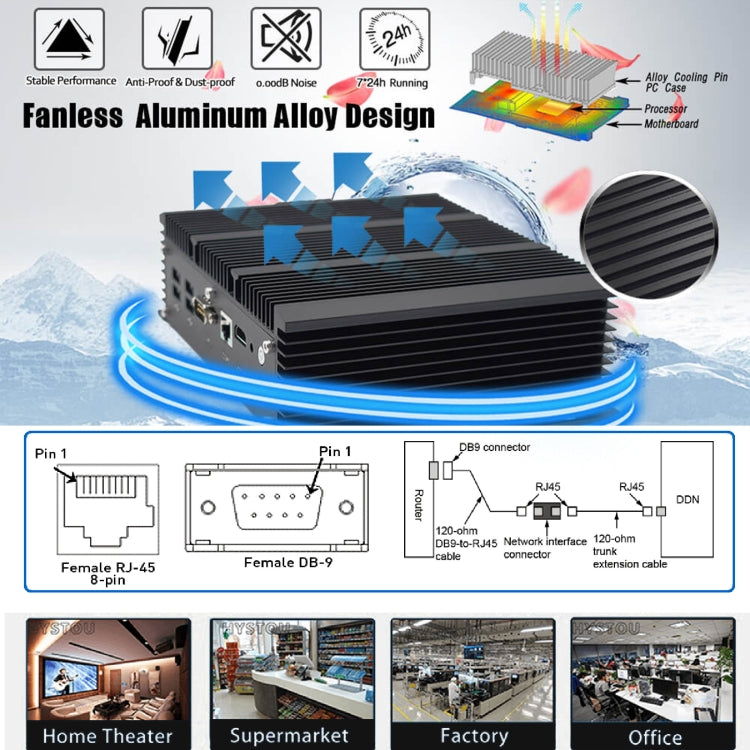 HYSTOU P09-6L Windows / Linux System Mini PC, Intel Core I3-7167U 2 Core 4 Threads up to 2.80GHz, Support mSATA, 8GB RAM DDR3 + 256GB SSD - Computer & Networking by HYSTOU | Online Shopping UK | buy2fix