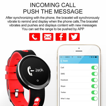 Q7 0.95 inch HD OLED Screen Display Bluetooth Smart Bracelet, IP68 Waterproof, Support Pedometer / Sedentary Reminder / Heart Rate Monitor / Sleep Monitor, Compatible with Android and iOS Phones(Red) - Smart Wear by buy2fix | Online Shopping UK | buy2fix