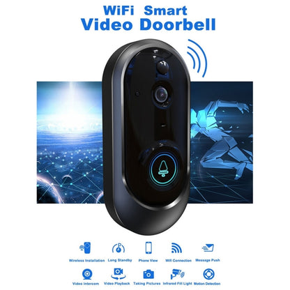 M108 720P 6400mAh Smart WIFI Video Visual Doorbell,Support Phone Remote Monitoring & Real-time Voice Intercom (Black) - Security by buy2fix | Online Shopping UK | buy2fix
