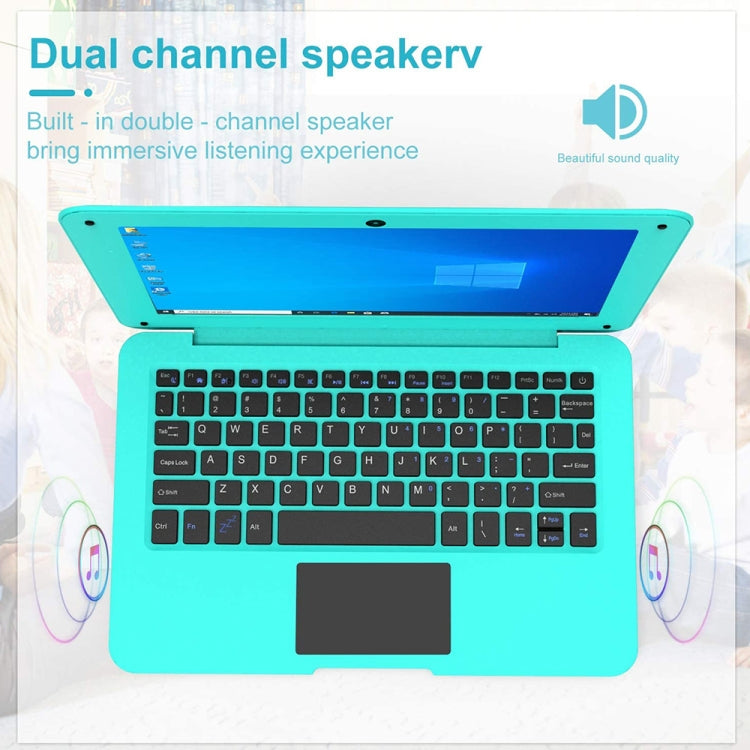 3350 10.1 inch Laptop, 6GB+64GB, Windows 10 OS, Intel Celeron N3350 Dual Core CPU 1.1-2.4Ghz, Support & Bluetooth & WiFi & HDMI, EU Plug(Blue) - Others by buy2fix | Online Shopping UK | buy2fix