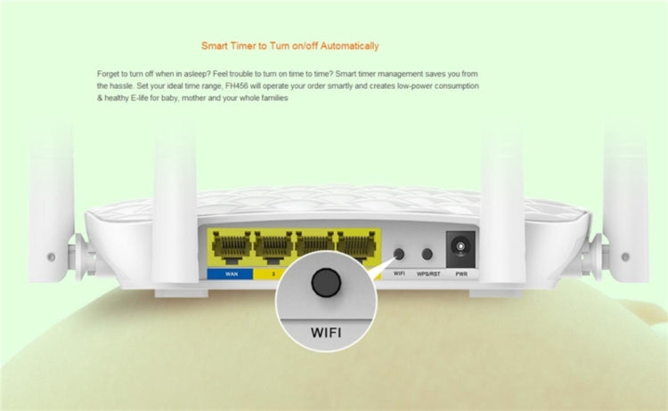 Tenda FH456 Wireless 2.4GHz 300Mbps WiFi Router with 4*5dBi External Antennas(White) - Wireless Routers by Tenda | Online Shopping UK | buy2fix