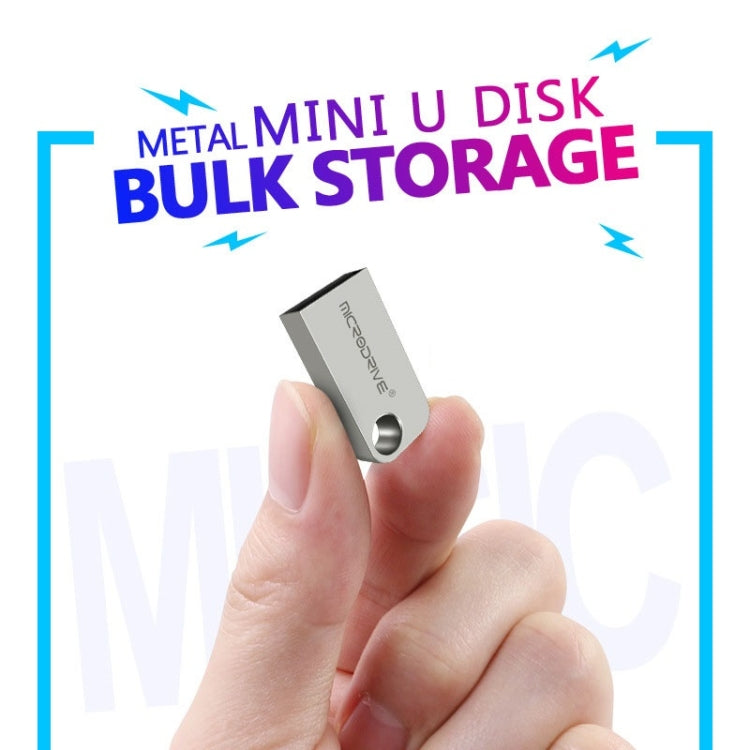 MicroDrive 16GB USB 2.0 Mini Semi-circular Metal U Disk - USB Flash Drives by MicroDrive | Online Shopping UK | buy2fix