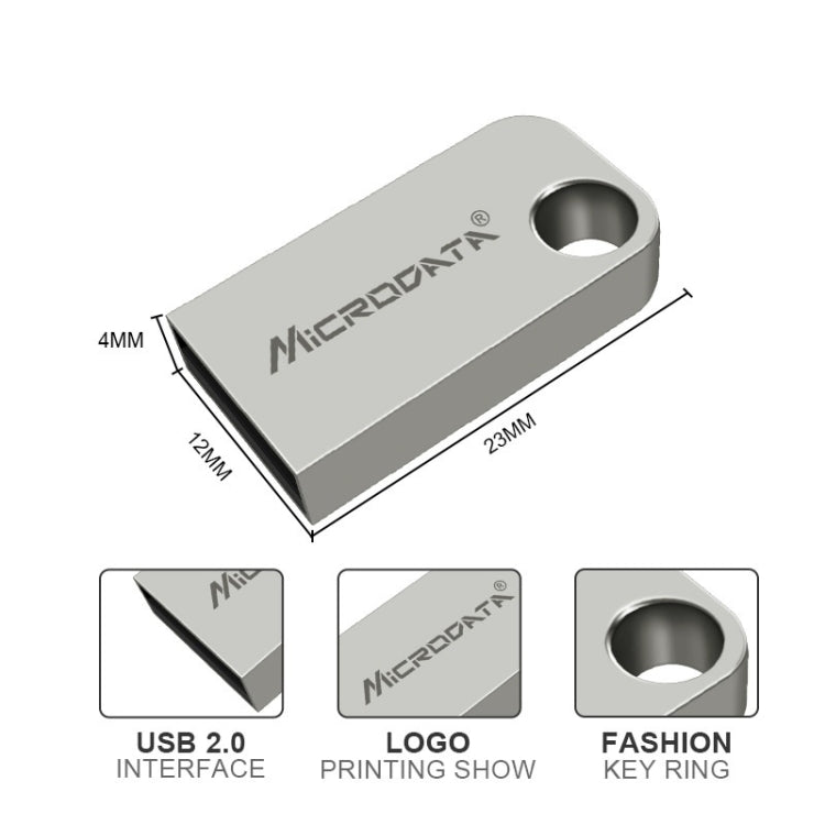 Microdata 32GB USB 2.0 Mini Metal U Disk - USB Flash Drives by Microdata | Online Shopping UK | buy2fix